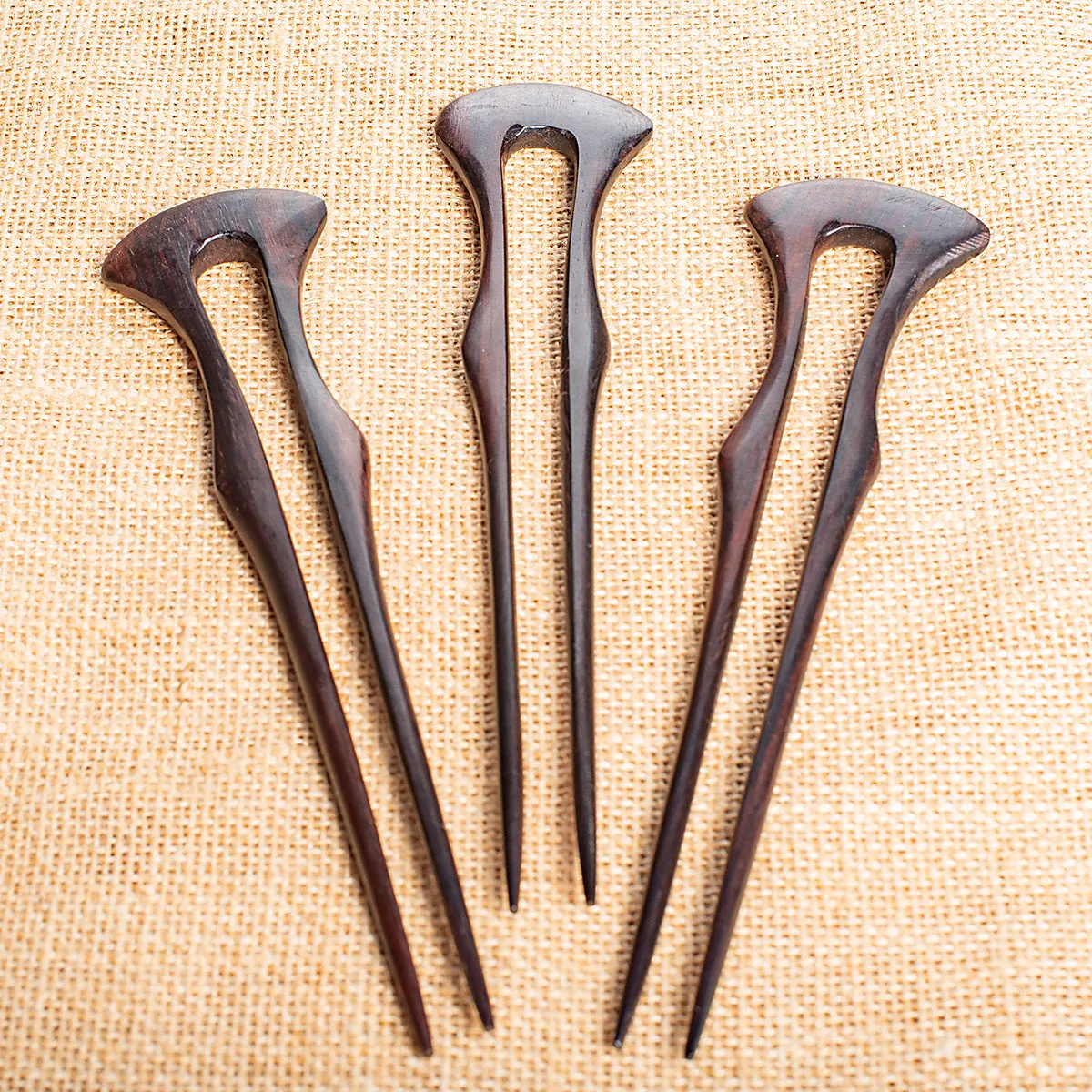 Axehead Wooden Double Prong Hair Stick
