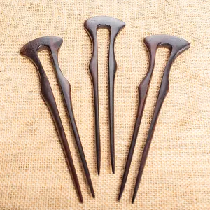 Axehead Wooden Double Prong Hair Stick