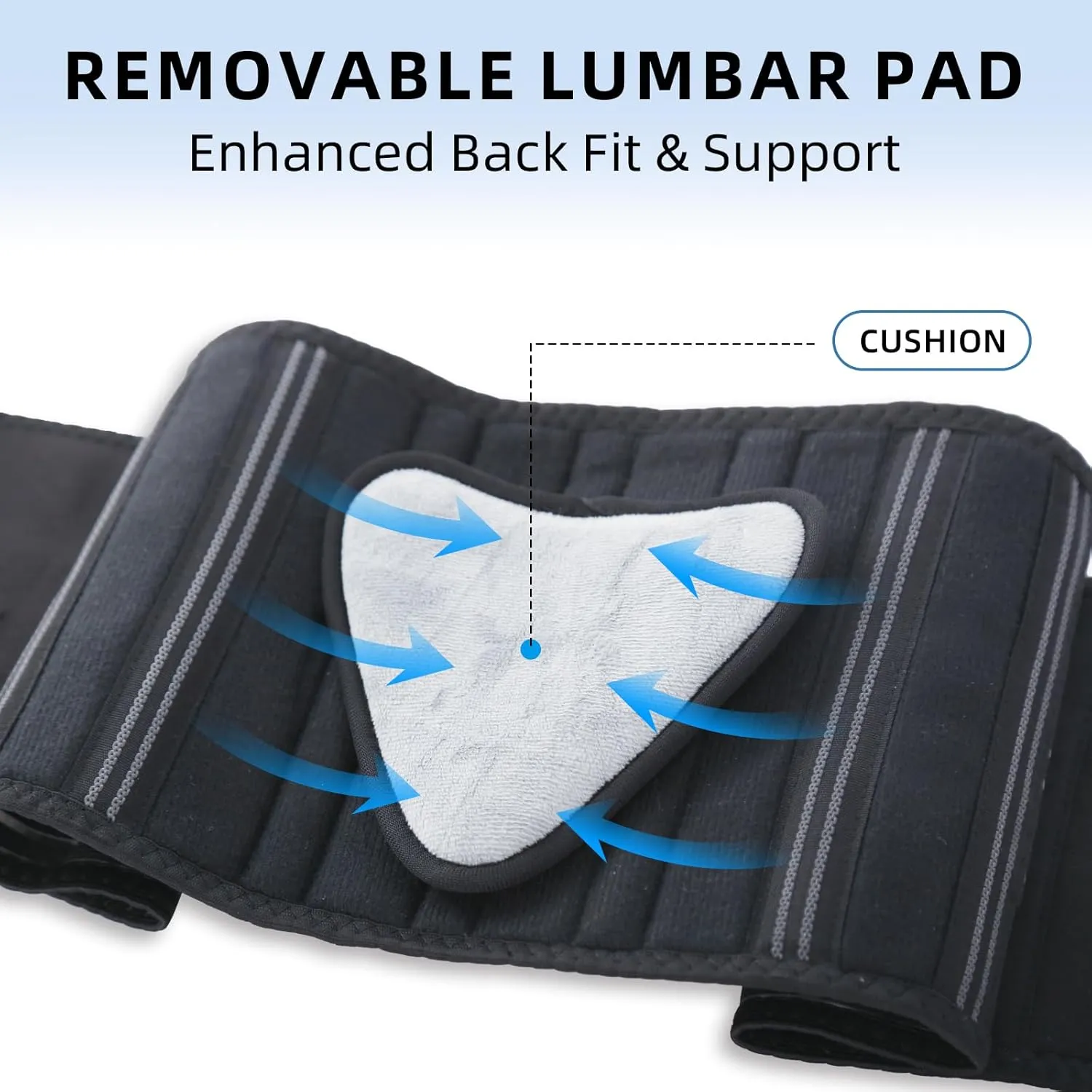 Back Brace for Lower Back Pain Relief, Adjustable Lumbar Support Brace for Men and Women, Breathable Back Support Belt With Removable Pad for Sciatica, Herniated Disc, Scoliosis - L