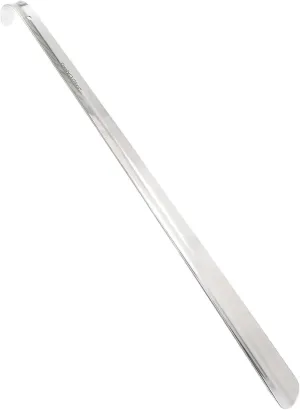 Comfy Clothiers - Metal Shoe Horn Long Handle - 23 inch - Multifunctional Stainless Steel Stick For Seniors and Kids, Slip Shoe Helper For All Types Of Foot Wear, Easy To Use