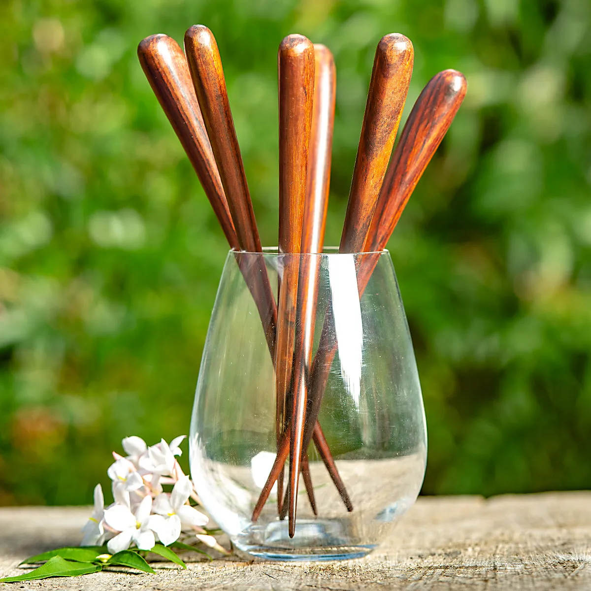 Droplet Wooden Hair Stick
