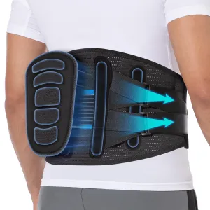 Fit Geno Back Brace for Lower Back Pain Women & Men: Adjustable Back Brace with Lumbar Support Pad - Immediate Pain Relief for Work Sports and Rest (Large)