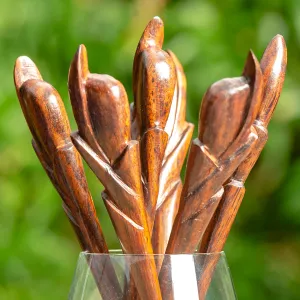 Flower Wooden Hair Stick