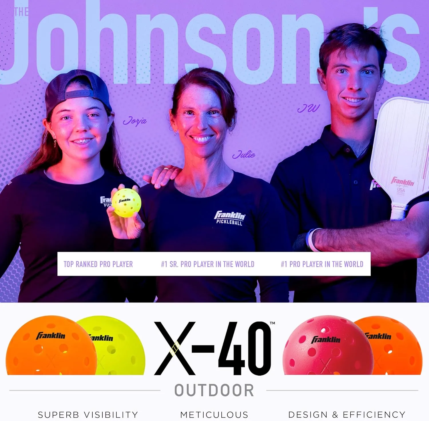 Franklin Sports X-40 Outdoor Pickleballs - Official Ball of USA Pickleball, APP Tour   Pickleball US Open - 3 Packs, 12 Packs, 36 Pickleball Buckets, 50, 100   400 Bulk Packs of Regulation Pickleballs