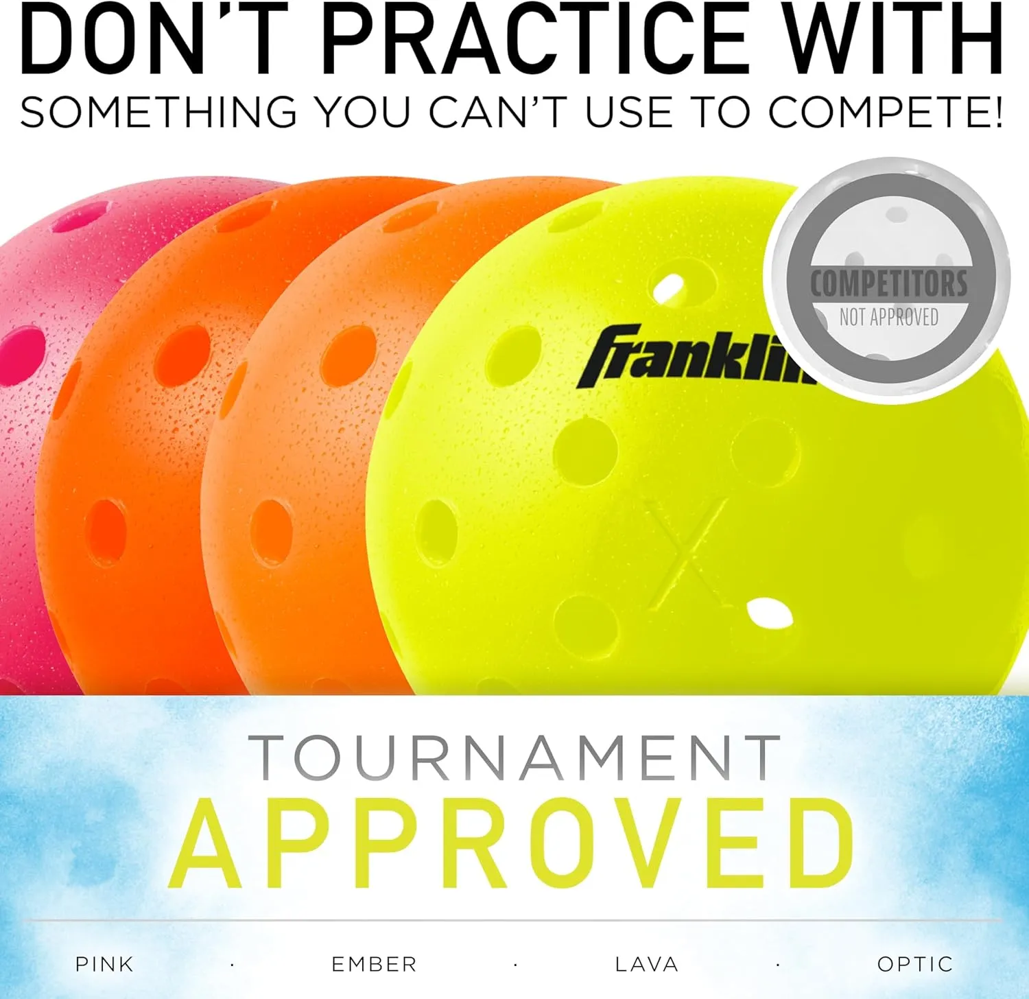 Franklin Sports X-40 Outdoor Pickleballs - Official Ball of USA Pickleball, APP Tour   Pickleball US Open - 3 Packs, 12 Packs, 36 Pickleball Buckets, 50, 100   400 Bulk Packs of Regulation Pickleballs