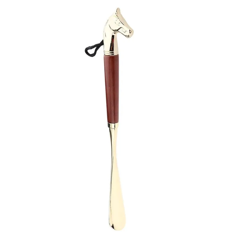 Gold-Tone Horse Head Retro Shoehorn 32 cm