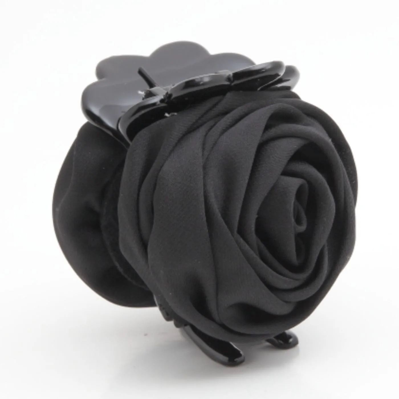 handmade satin mini rose jaw claw clip