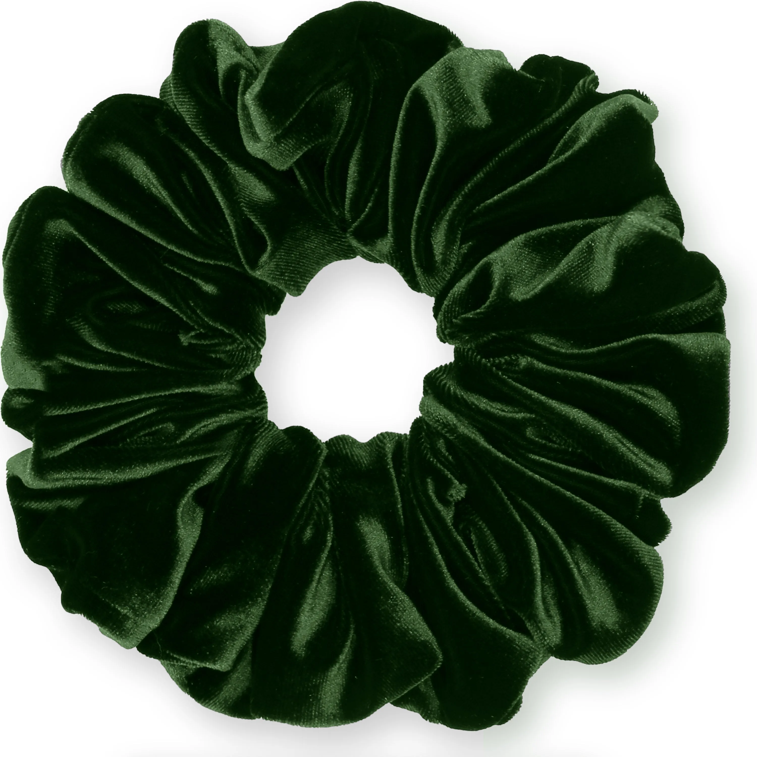 KING SIZE Velvet Scrunchies XXL Oversized Ponytail Holder Made in the USA Forest
