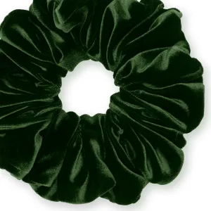 KING SIZE Velvet Scrunchies XXL Oversized Ponytail Holder Made in the USA Forest