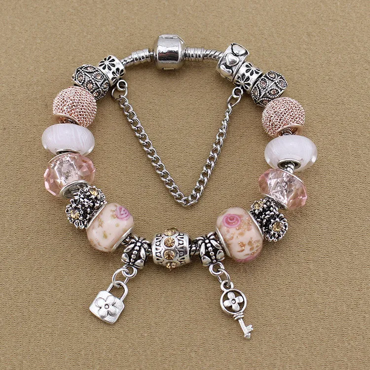 Lock & Key Charm Bracelet