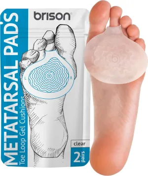 Metatarsal Pads Ball of Foot Cushions - Metatarsal Pads for Women and Men - Soft Gel Foot Pads Metatarsal Foot Forefoot Cushioning Foot Pain Relief - 2 Pairs