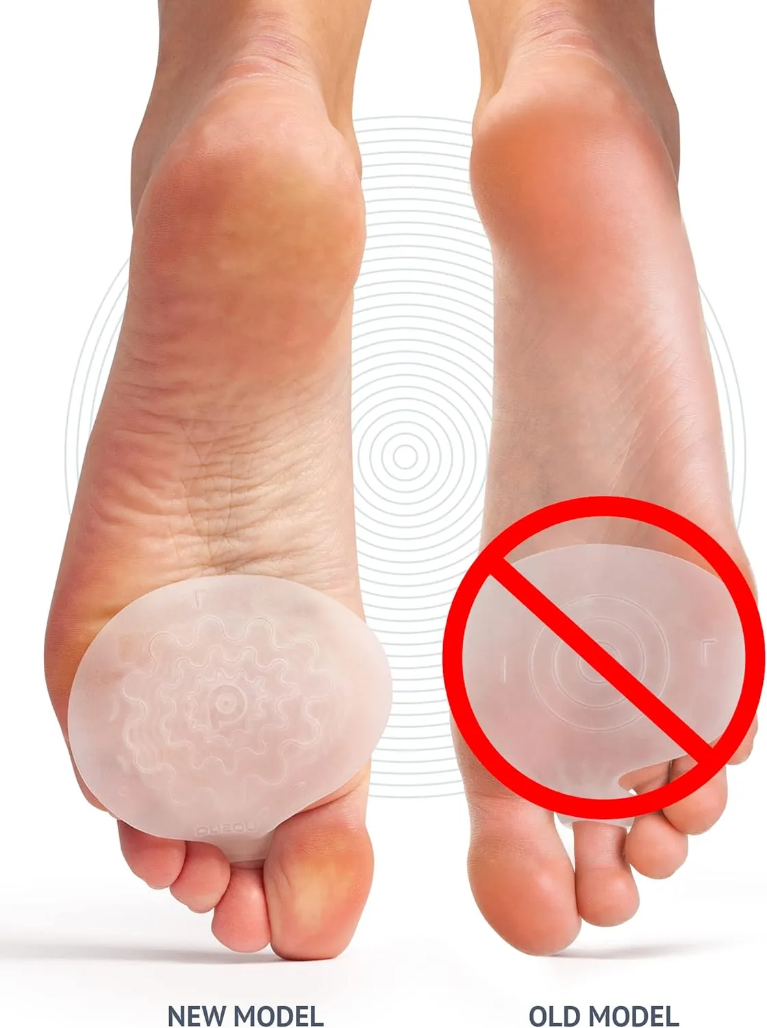 Metatarsal Pads Ball of Foot Cushions - Metatarsal Pads for Women and Men - Soft Gel Foot Pads Metatarsal Foot Forefoot Cushioning Foot Pain Relief - 2 Pairs