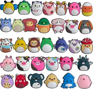 monochef Shoe Charms for Kids Adults: 33 Pack Cute Animal Cartoon Shoe Decoration Charms, Shoe Charm, Charms for Shoes Bracelet Wristband Clog Sandals Birthday Party Favors Gifts Boys Girls Teens