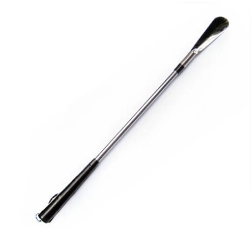 One-pcs 58cm Long Handle Metal Silver Color Shoe Horn