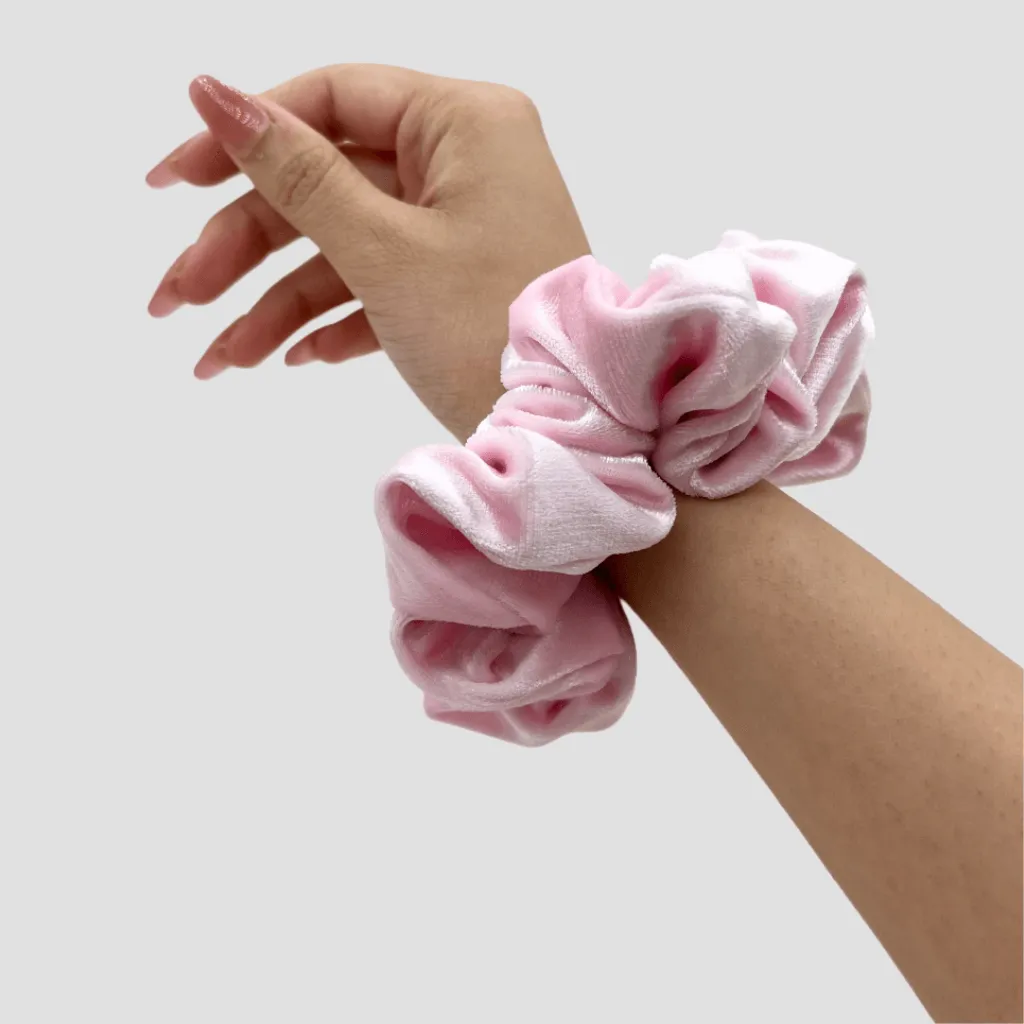 Petal Pink Velvet Scrunchie - Sage Green Mini Perfume Spray Bottle