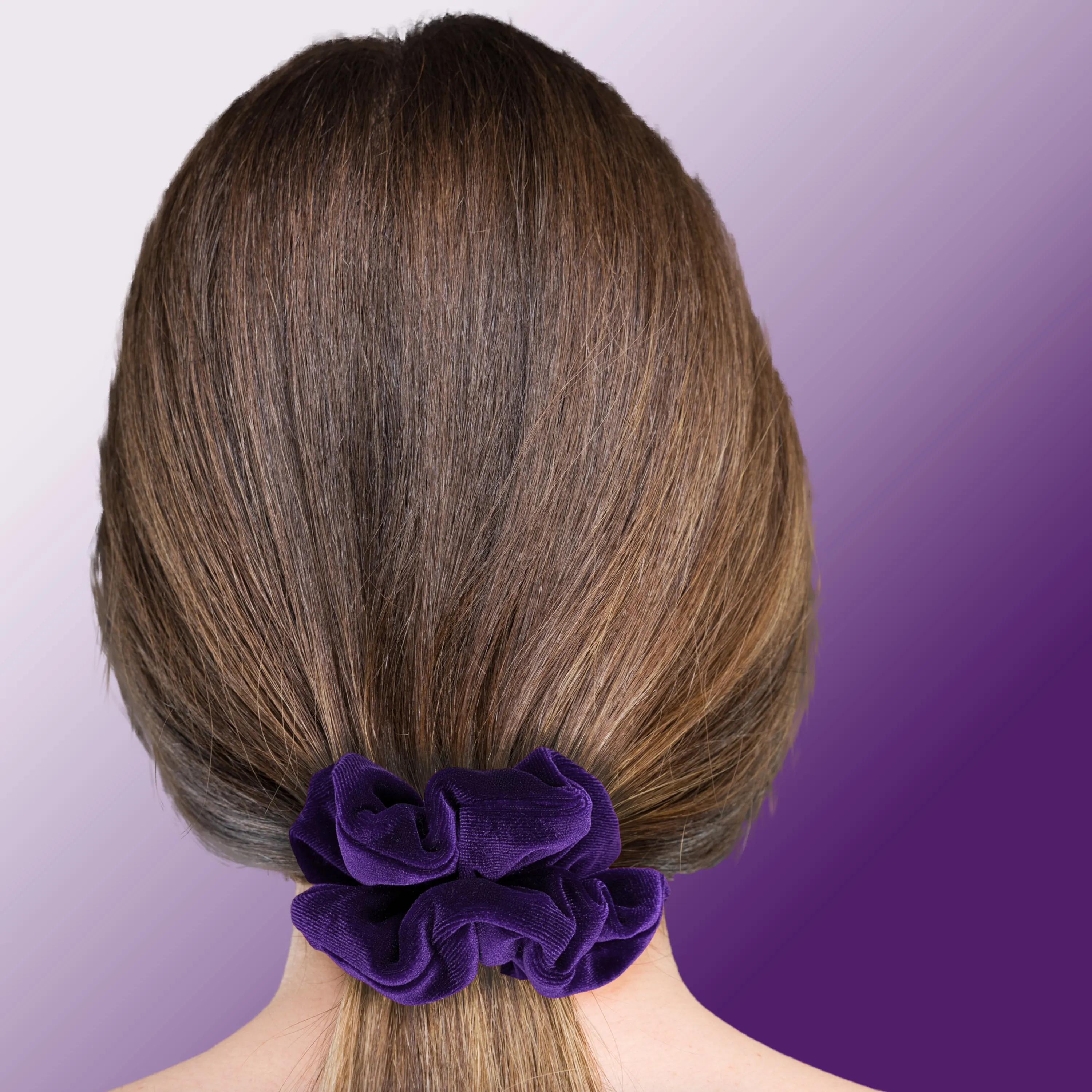 Plush Velvet Scrunchie Available in 3 Sizes Dark Purple
