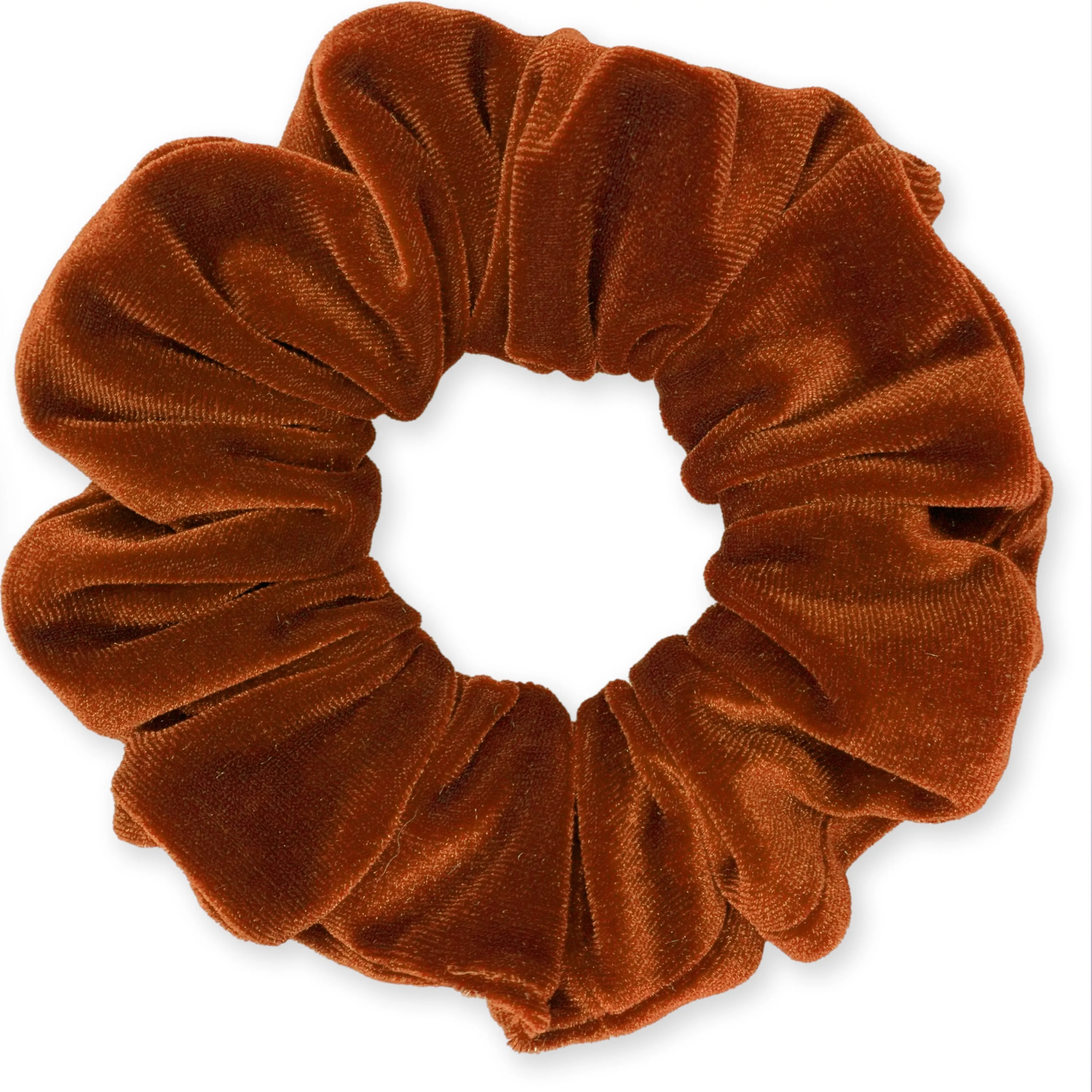 Plush Velvet Scrunchie Available in 3 Sizes Made in the USA Burnt Orange