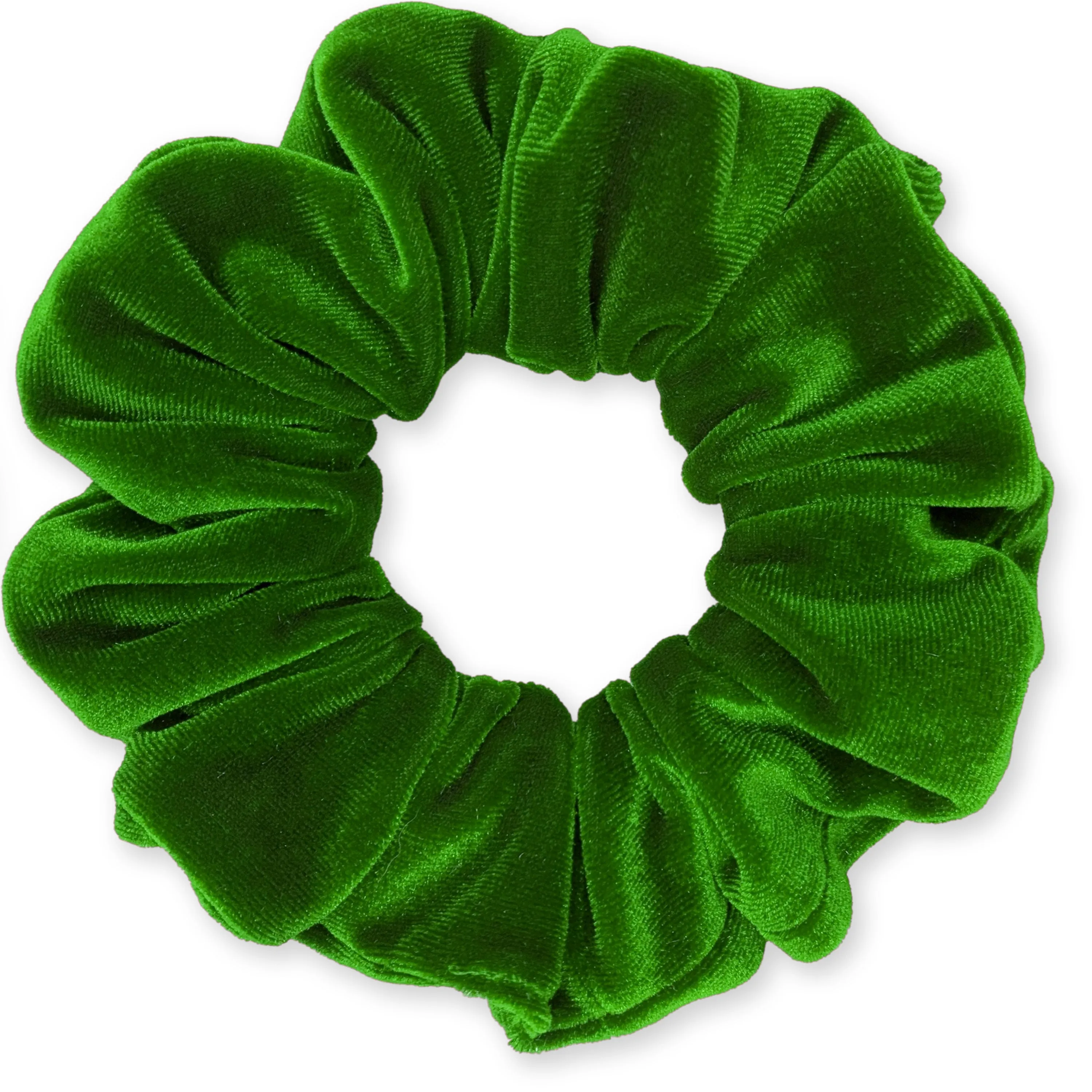 Plush Velvet Scrunchie Available in 3 Sizes Made in the USA Kelly Green