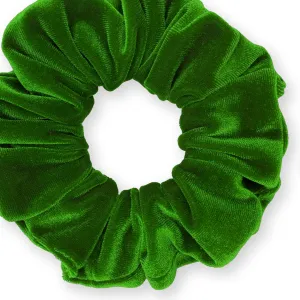 Plush Velvet Scrunchie Available in 3 Sizes Made in the USA Kelly Green