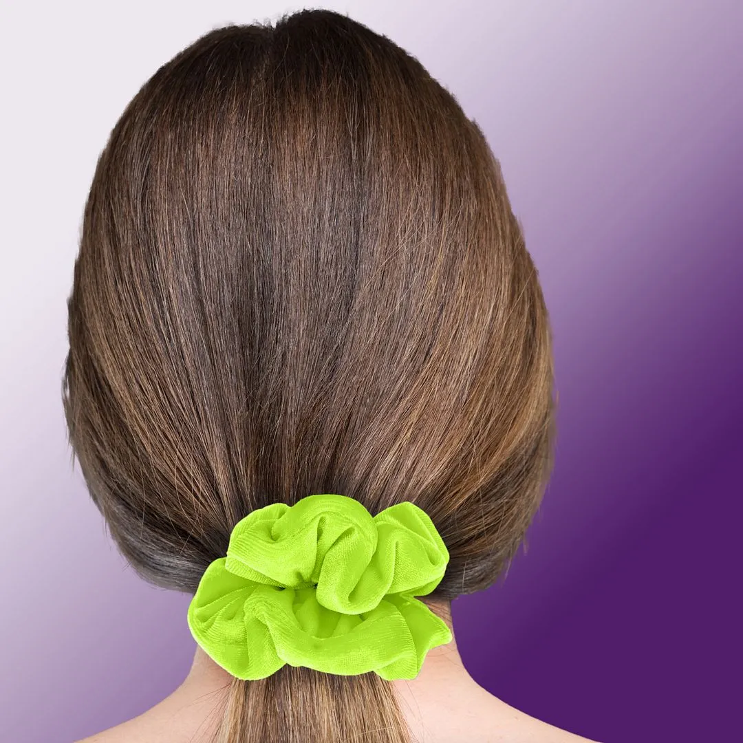 Plush Velvet Scrunchie Available in 3 Sizes Made in the USA Lime