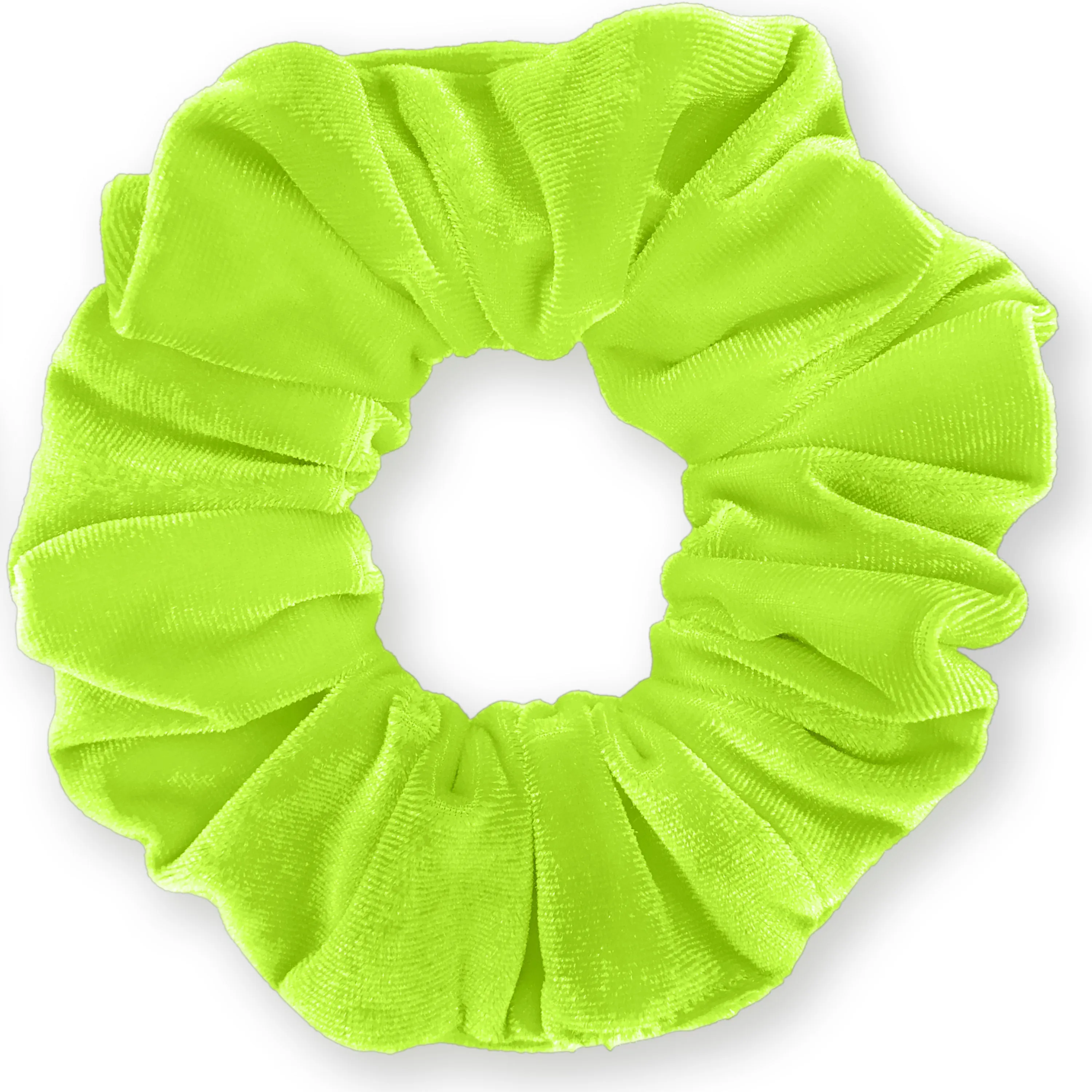Plush Velvet Scrunchie Available in 3 Sizes Made in the USA Lime