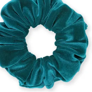 Plush Velvet Scrunchie Available in 3 Sizes Made in the USA Teal Green