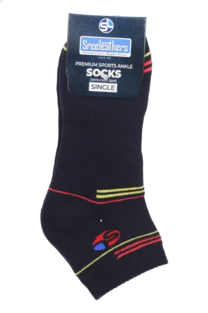 Premium sports ankle Washed socks  94007 (SET OF 1)
