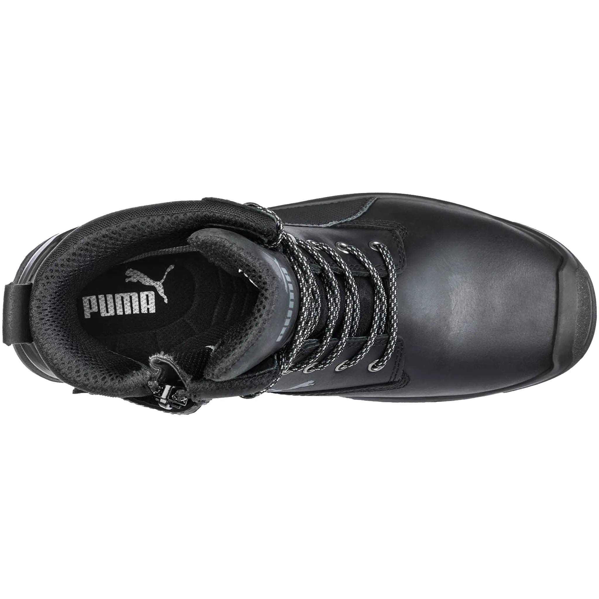 Puma Men's 630905 Conquest  7" Black  Waterproof  Zip Soft Toe Work Boots