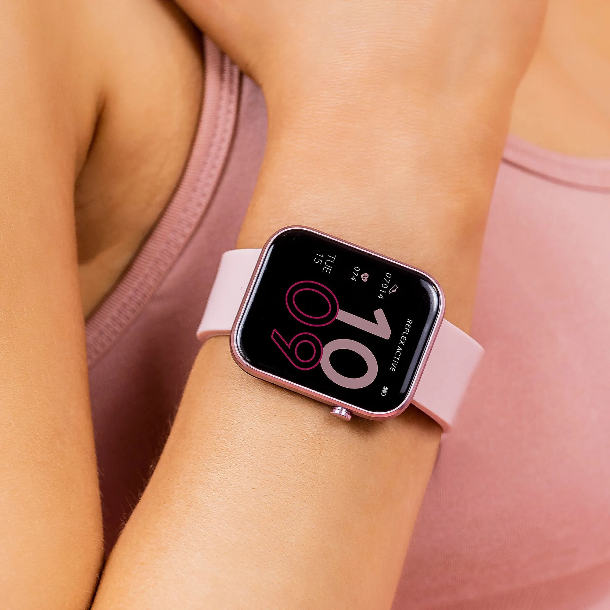 Reflex Active Series 12 Pale Pink Silicone Smartwatch RA12-2157