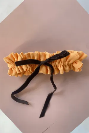 Scrunchie Garter Melon Linen