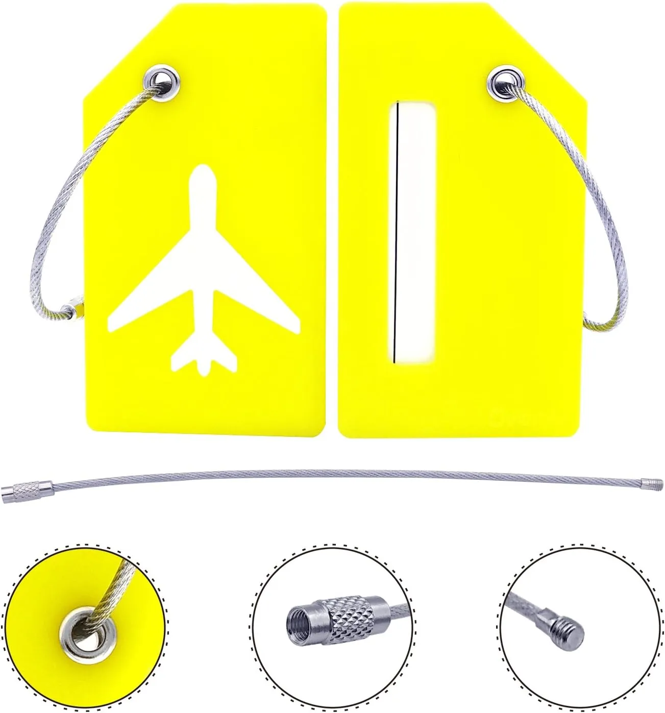 Silicone Luggage Tag with Name ID Card Perfect to Quickly Spot Luggage Suitcase