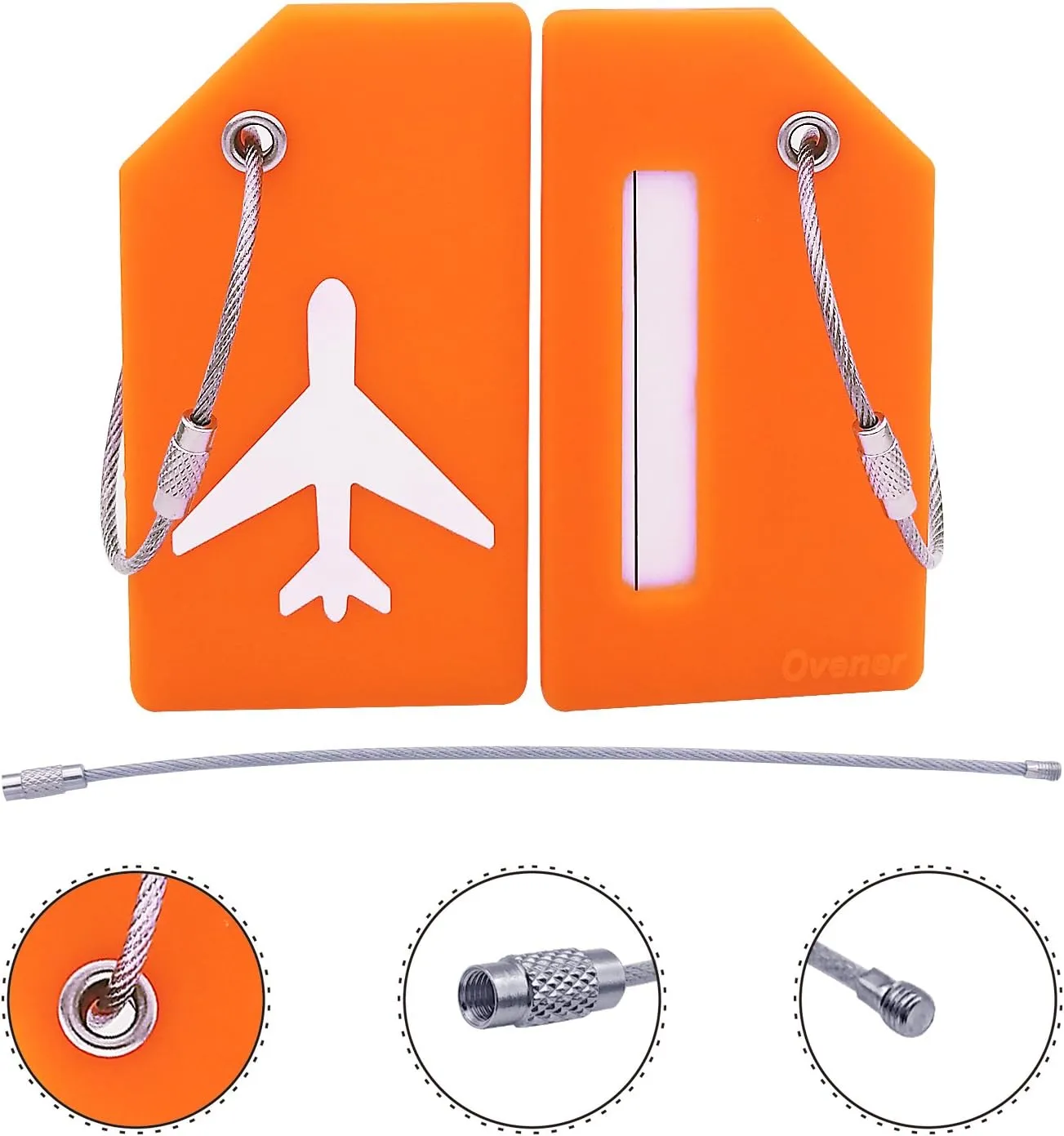 Silicone Luggage Tag with Name ID Card Perfect to Quickly Spot Luggage Suitcase