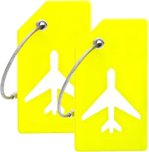 Silicone Luggage Tag with Name ID Card Perfect to Quickly Spot Luggage Suitcase