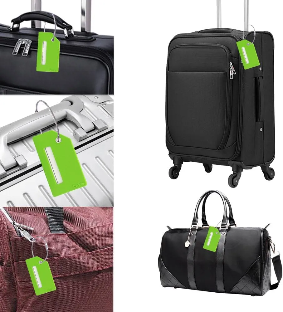 Silicone Luggage Tag with Name ID Card Perfect to Quickly Spot Luggage Suitcase