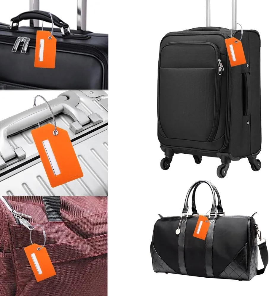 Silicone Luggage Tag with Name ID Card Perfect to Quickly Spot Luggage Suitcase