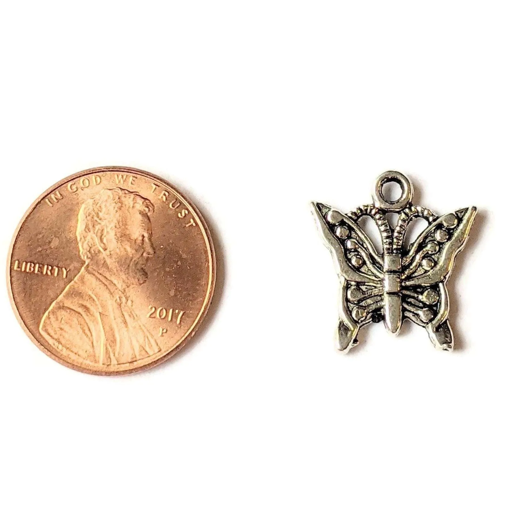 Silver Butterfly Charm 4