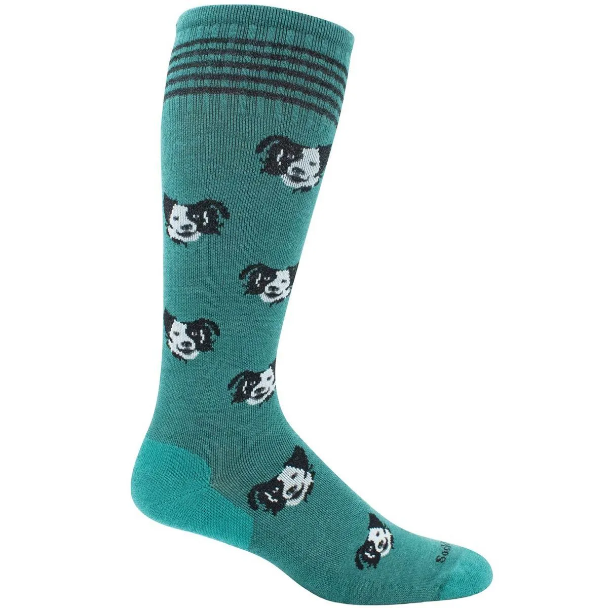 Sockwell Women's Socks - Canine Cuddle Graduated Knee-High, Jade, S/M | SW97W-485-SM
