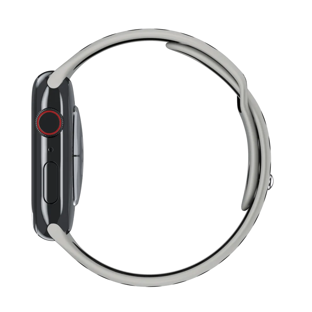 Summit White/Black Sport Band Active for Apple Watch