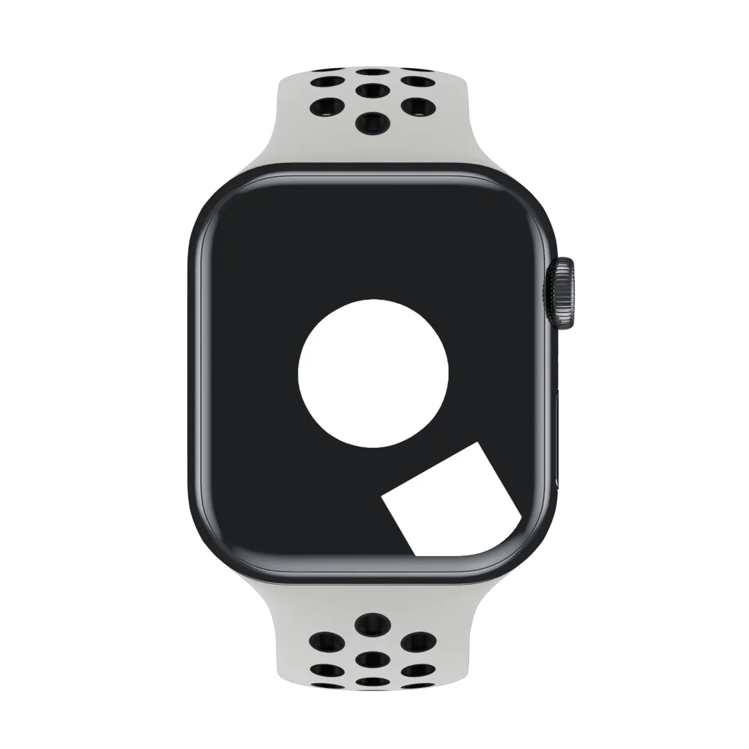 Summit White/Black Sport Band Active for Apple Watch