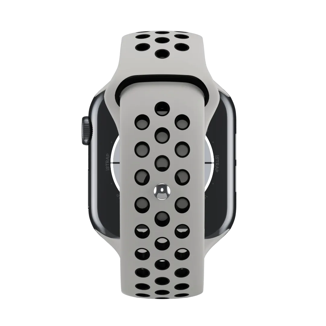 Summit White/Black Sport Band Active for Apple Watch