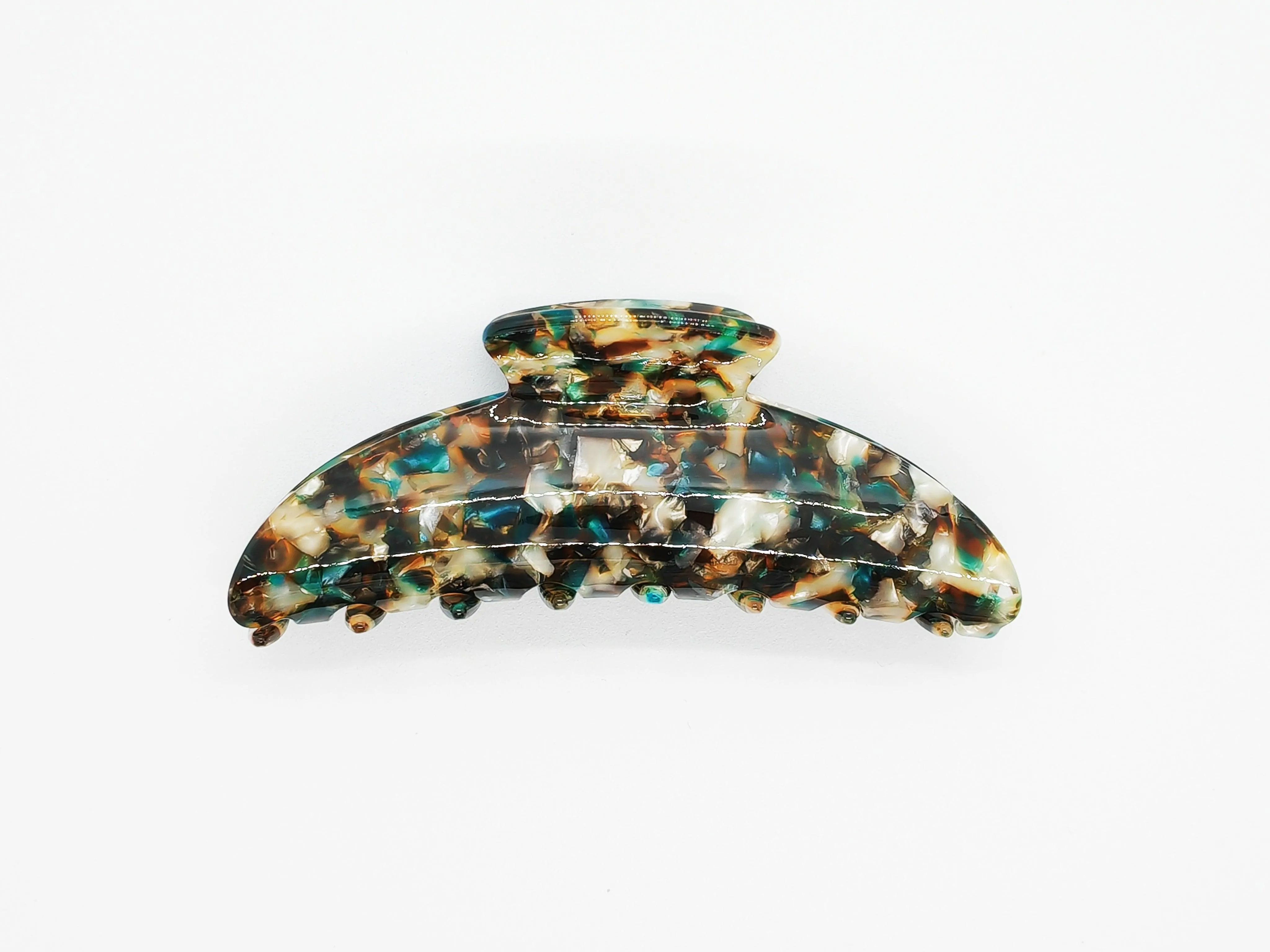 Teal Agate Mosaic Hair Claw Clip