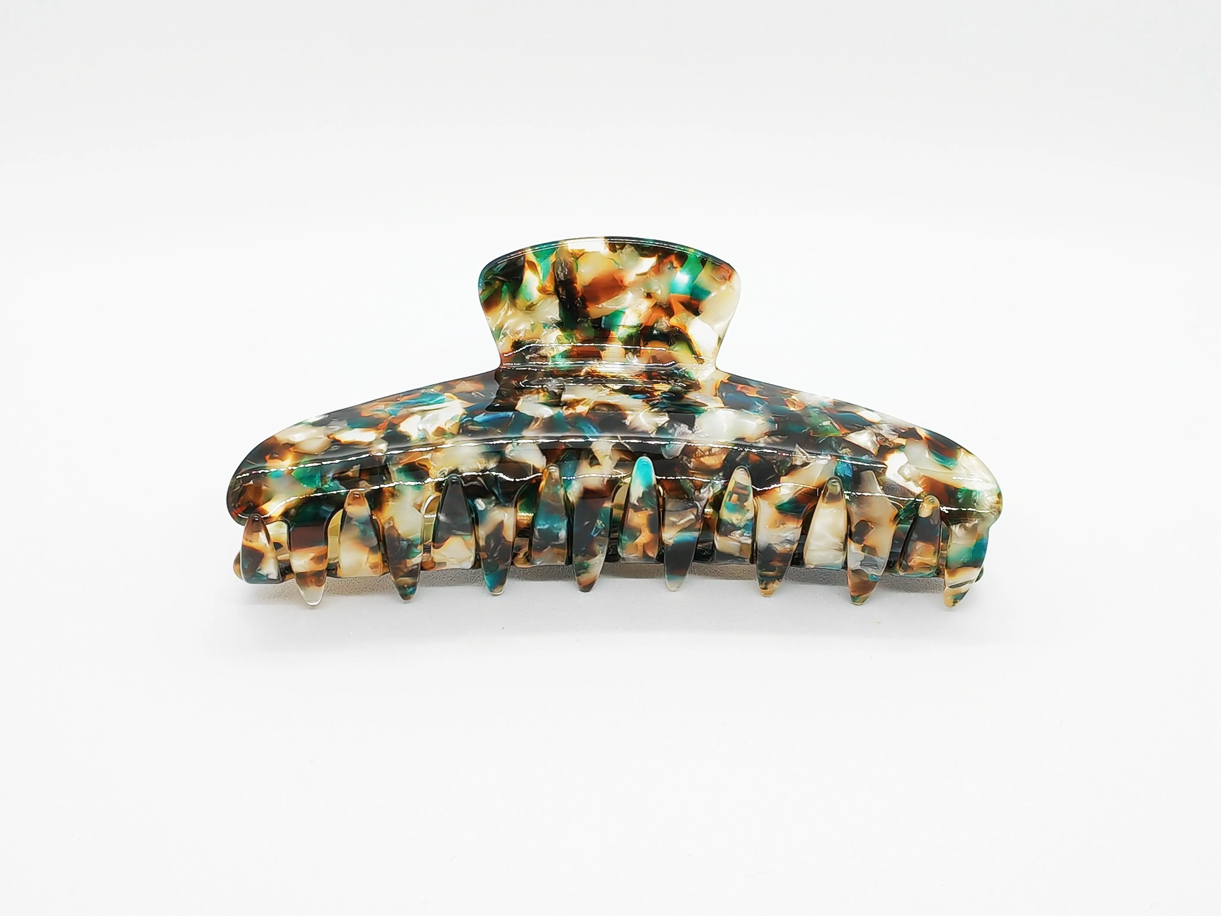 Teal Agate Mosaic Hair Claw Clip