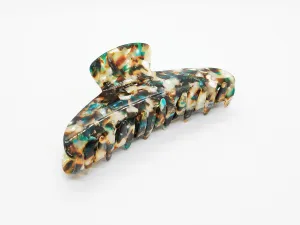 Teal Agate Mosaic Hair Claw Clip