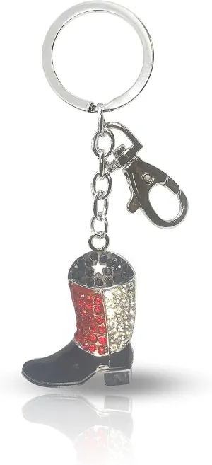 Texas Cowboy Boot Keychain Bling Bag Charm Gifts Souvenir Cowgirl Boot
