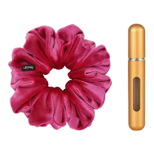 Very Berry Velvet Scrunchie - Champagne Gold Mini Perfume Spray Btl.