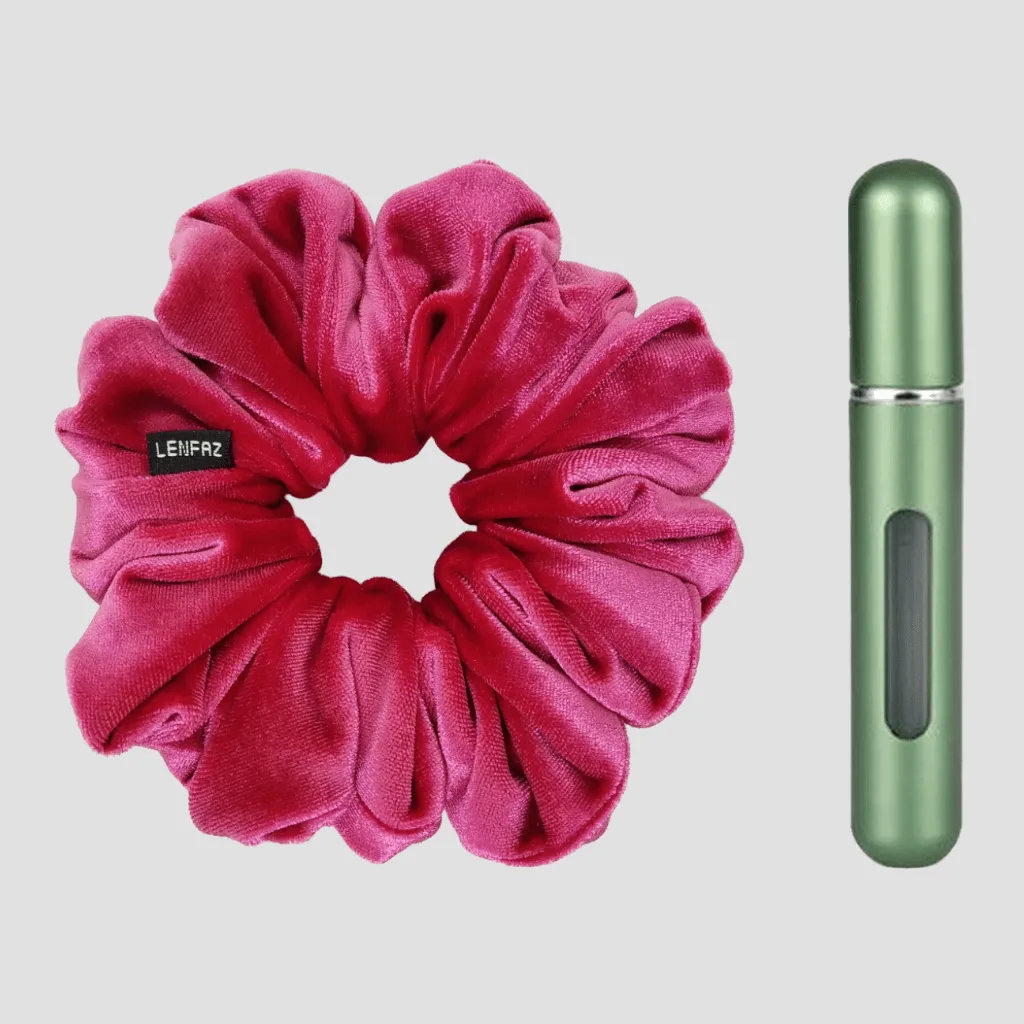 Very Berry Velvet Scrunchie - Sage Green Mini Perfume Spray Bottle