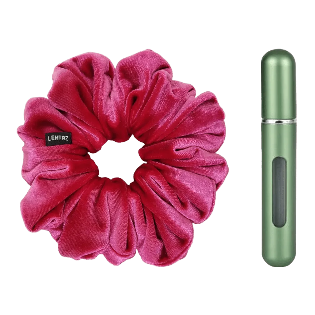 Very Berry Velvet Scrunchie - Sage Green Mini Perfume Spray Bottle