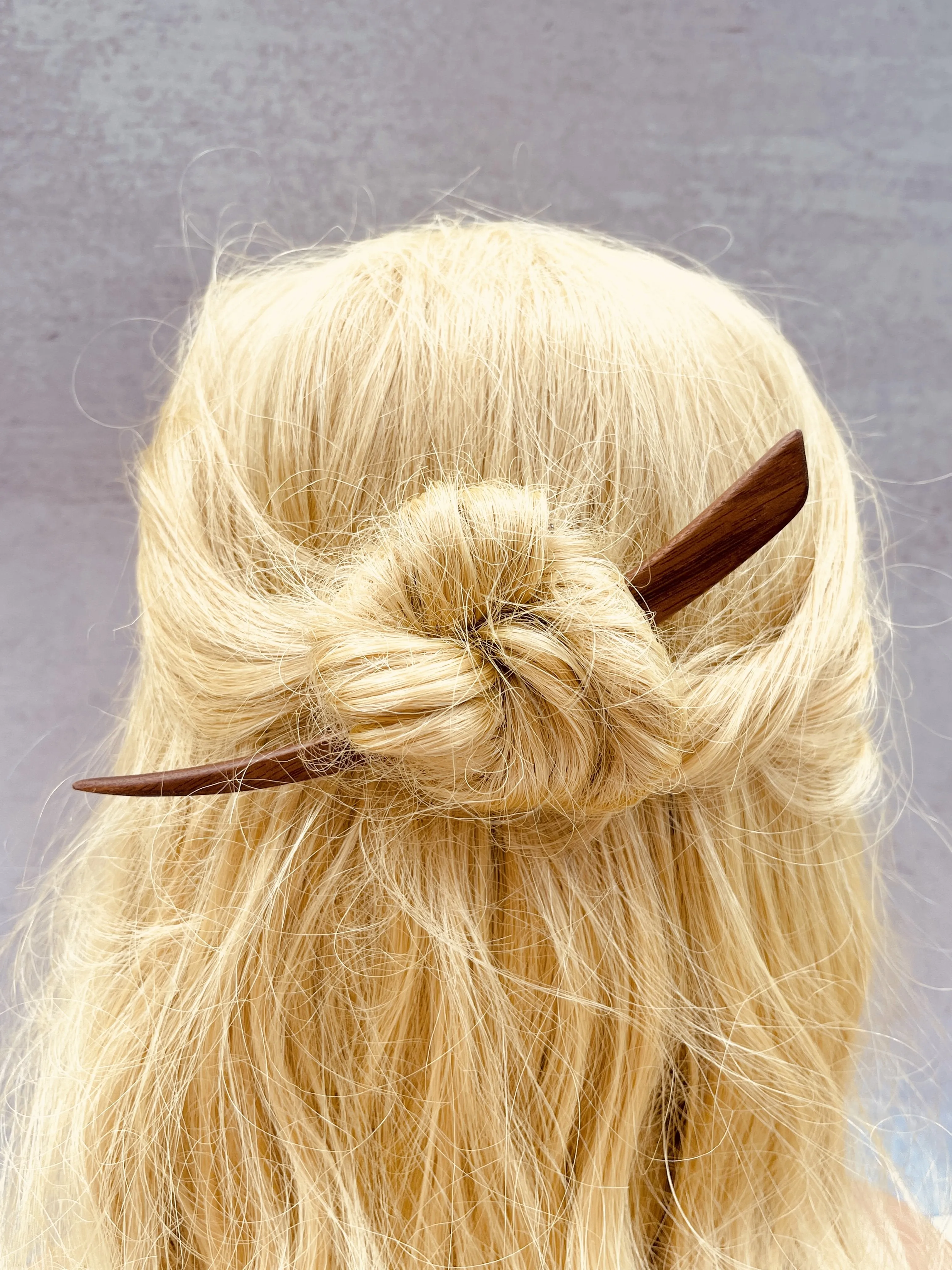 Walnut Wood Hair Sticks Wooden Hair Bun Holder for Women with Long Hair