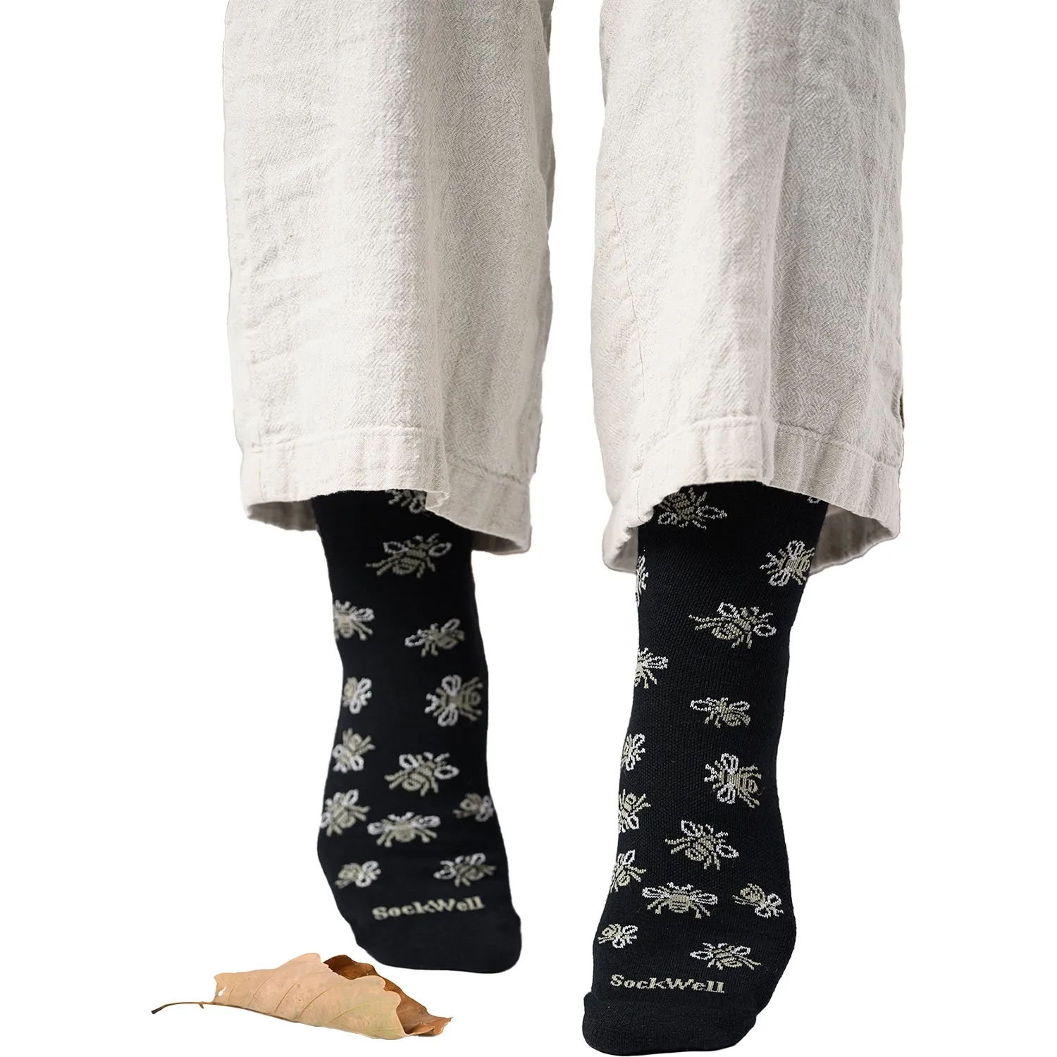 Women's Sockwell Busy Bee Knee High Socks 15-20 mmHg Black
