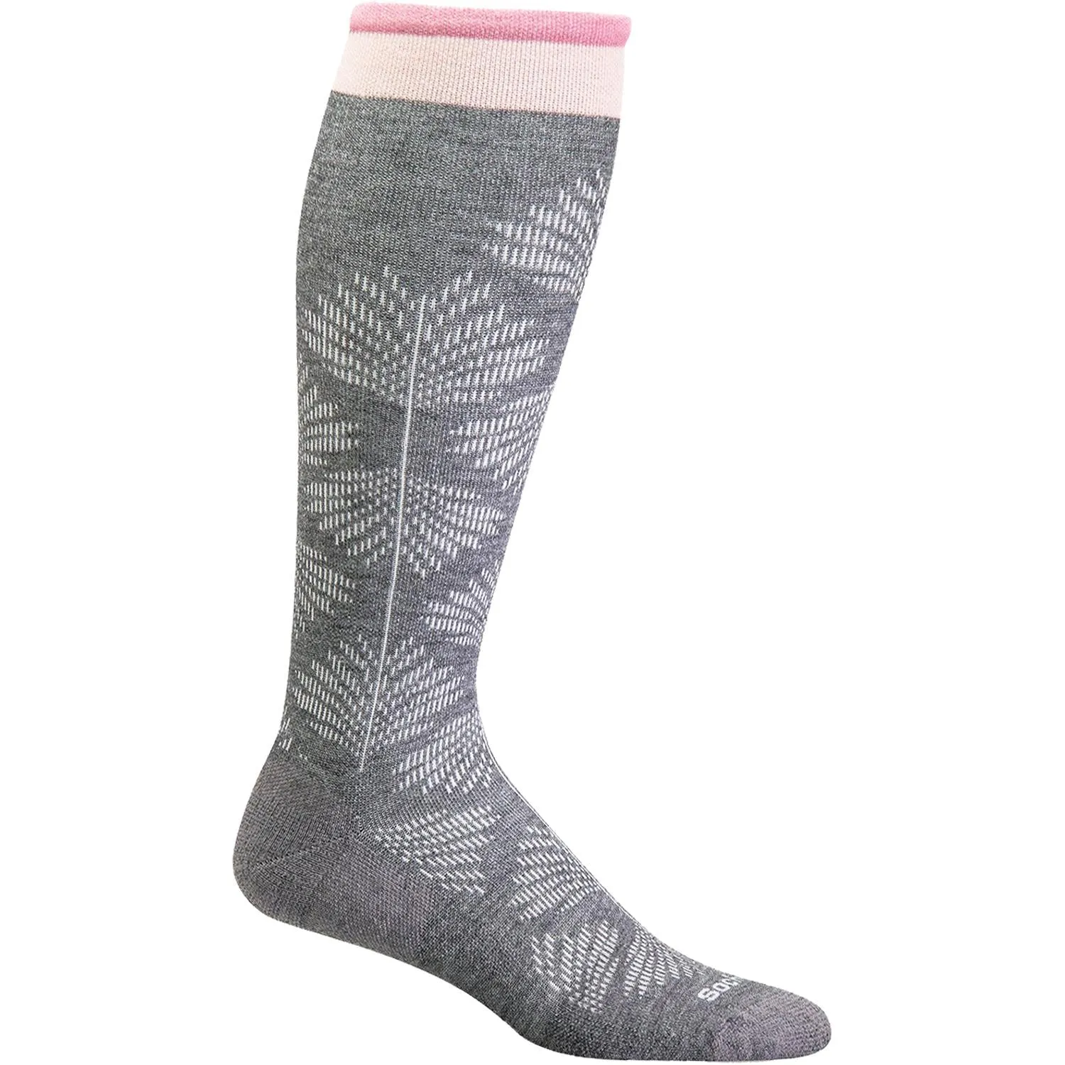 Women's Sockwell Full Floral Knee High Socks 15-20 mmHg Charcoal
